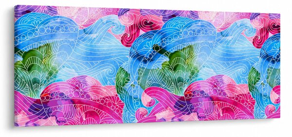 Kép - Színes hullámok (120x50 cm)
