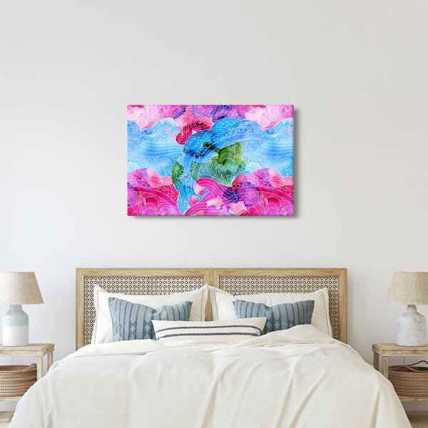Kép - Színes hullámok (90x60 cm)