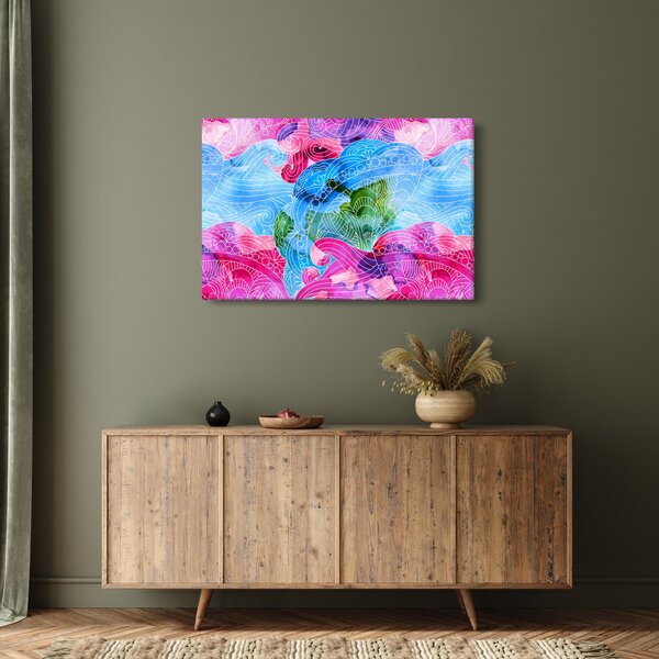 Kép - Színes hullámok (90x60 cm)