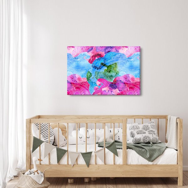 Kép - Színes hullámok (90x60 cm)