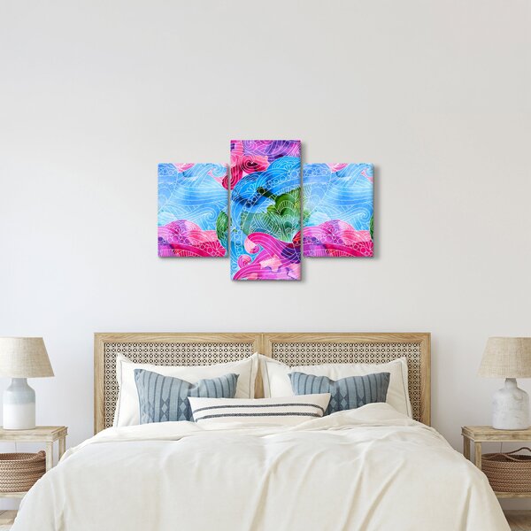 Kép - Színes hullámok (90x60 cm)
