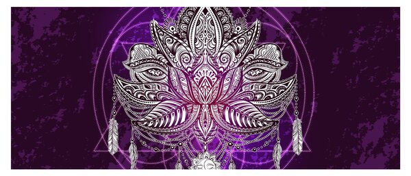 Kép - lótusz (120x50 cm)