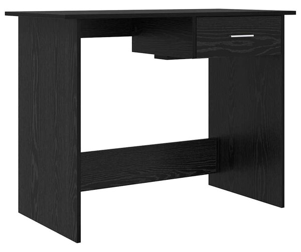 Asztal fiókkal tárolóval Fekete tölgy 100 x 50 x 76 cm Faanyag