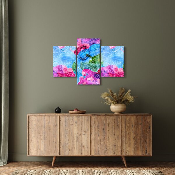 Kép - Színes hullámok (90x60 cm)