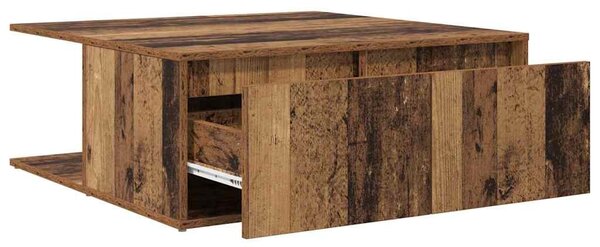 Dohányzóasztal with Drawer Öreg fa 80 x 80 x 31 cm Faanyag