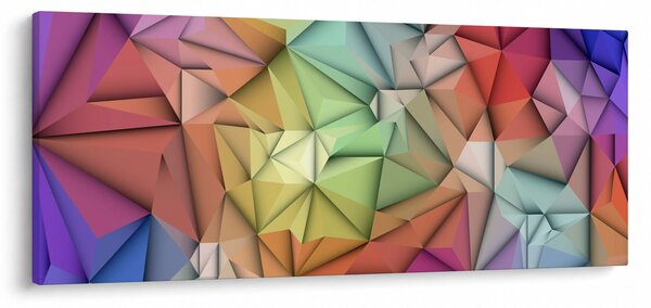 Kép - Sokszögű absztrakció (120x50 cm)