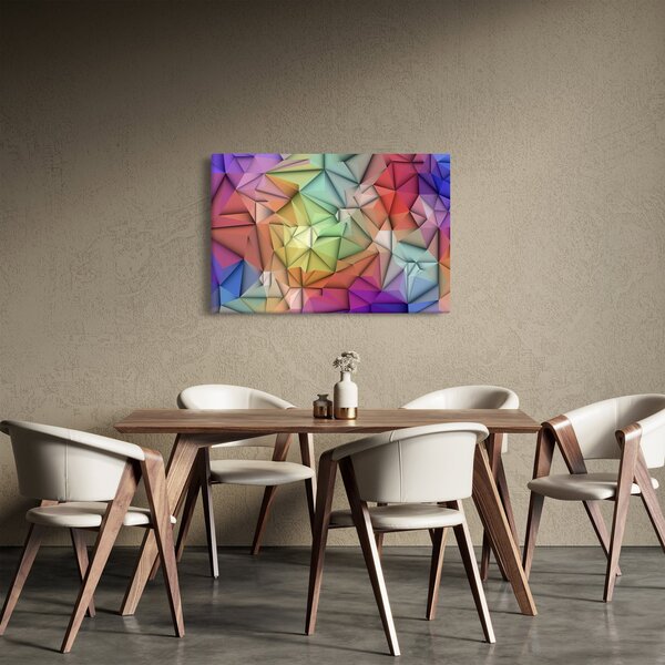 Kép - Sokszögű absztrakció (90x60 cm)
