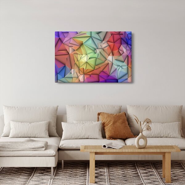 Kép - Sokszögű absztrakció (90x60 cm)