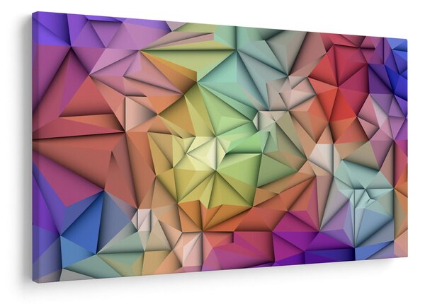 Kép - Sokszögű absztrakció (90x60 cm)
