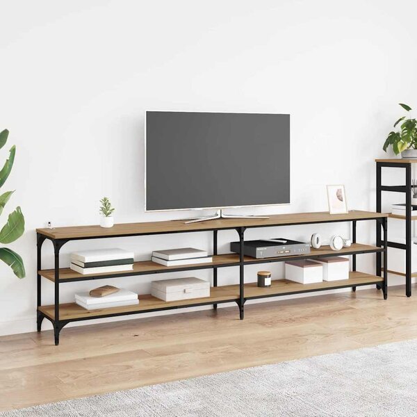 TV szekrény Artisan tölgy 200 x 30 x 50 cm Műszaki fa és vas