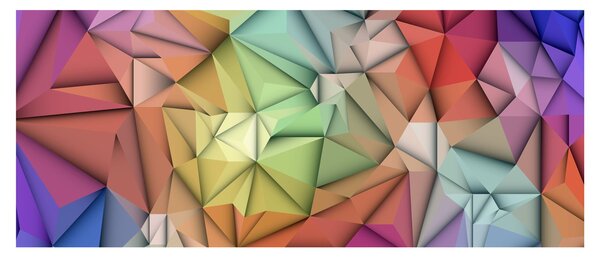 Kép - Sokszögű absztrakció (120x50 cm)