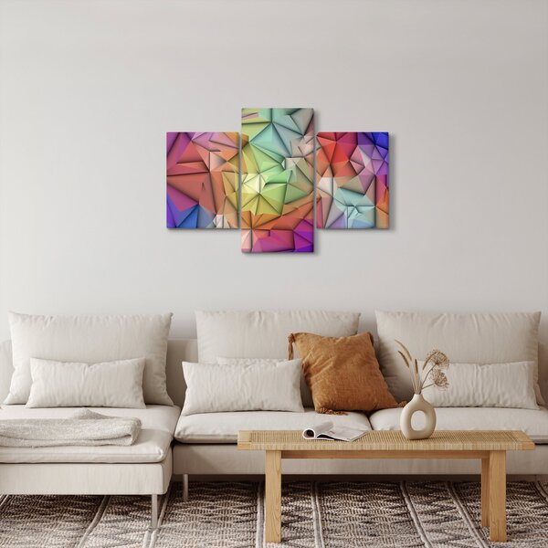 Kép - Sokszögű absztrakció (90x60 cm)