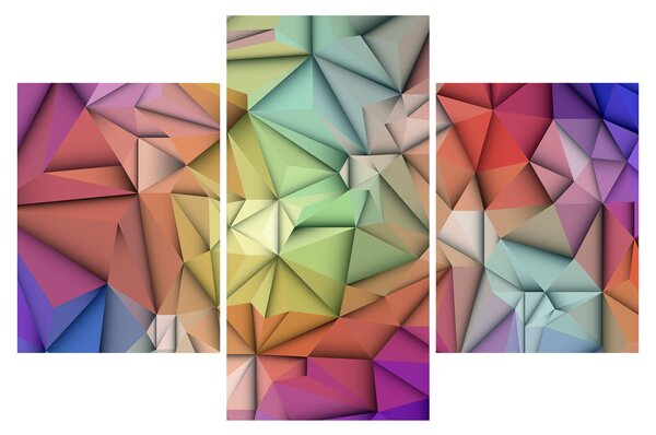 Kép - Sokszögű absztrakció (90x60 cm)