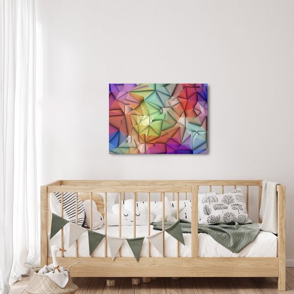 Kép - Sokszögű absztrakció (70x50 cm)