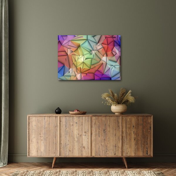 Kép - Sokszögű absztrakció (70x50 cm)