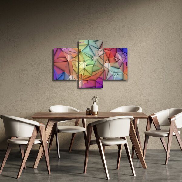 Kép - Sokszögű absztrakció (90x60 cm)