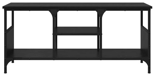 TV szekrény Fekete tölgy 100 x 35 x 45 cm Műszaki fa és vas