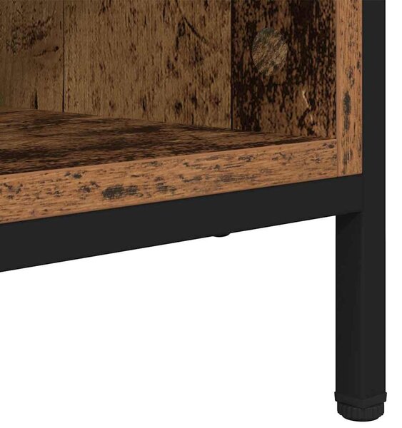 Cipőszekrény Öreg fa 131 x 35 x 50 cm Műszaki fa és vas