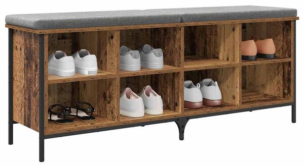 Cipőszekrény Öreg fa 131 x 35 x 50 cm Műszaki fa és vas