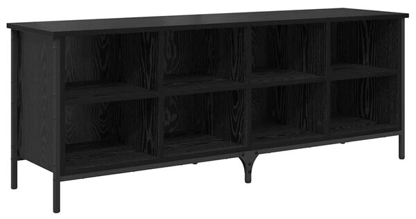 Cipőszekrény Fekete tölgy 131 x 35 x 50 cm Műszaki fa és vas