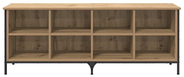 Cipőszekrény 131 x 35 x 50 cm Műszaki fa és vas Kézműves Tölgy