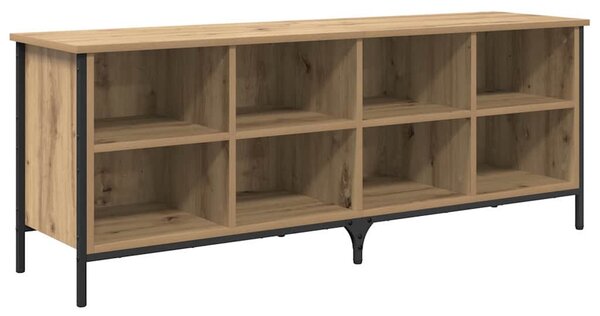 Cipőszekrény 131 x 35 x 50 cm Műszaki fa és vas Kézműves Tölgy