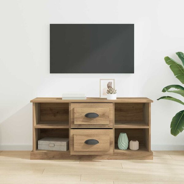TV szekrény 99,5 x 35,5 x 48 cm Artisan tölgy Faanyag