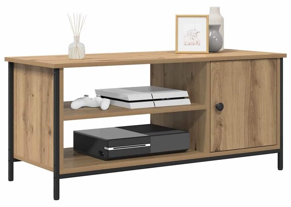 TV szekrény kézműves tölgy 100 x 40 x 45 cm Faanyag