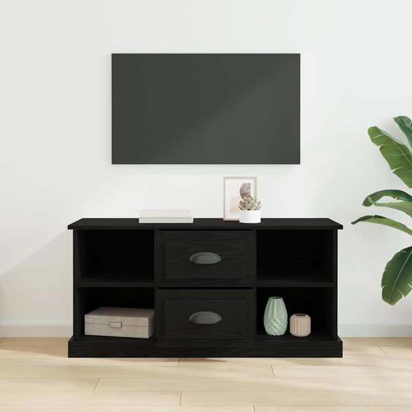 TV szekrény 99,5 x 35,5 x 48 cm Fekete tölgy Szerelt Fa