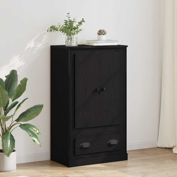 VidaXL Magasfiú fiókkal Fekete tölgy 60 x 35,5 x 103,5 cm Faanyag
