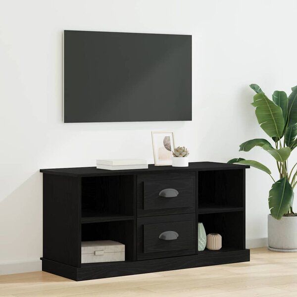 TV szekrény 99,5 x 35,5 x 48 cm Fekete tölgy Szerelt Fa