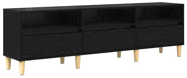 TV szekrény fiókkal Musta tammi 150 x 30 x 45 cm Faanyag