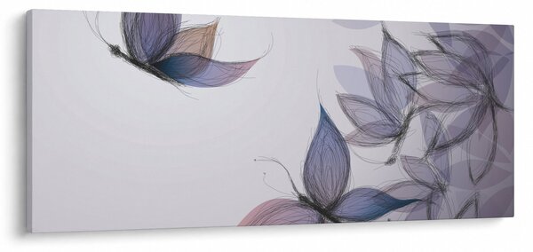 Kép - karikatúra, pillangók (120x50 cm)