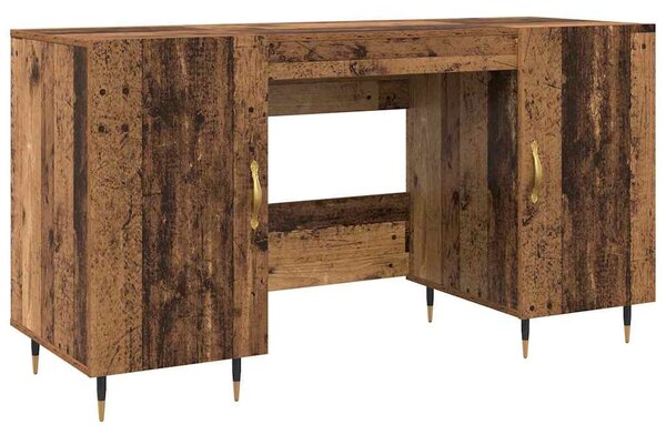 Asztal polcokkal tárolóval Régi fa 140 x 50 x 75 cm Faanyag