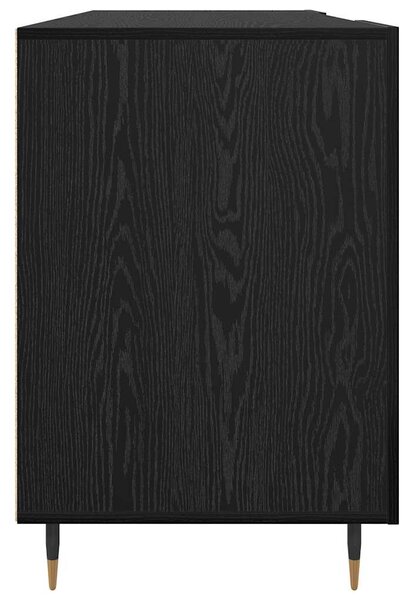 Asztal polcokkal tárolóval Musta tammi 140 x 50 x 75 cm Faanyag
