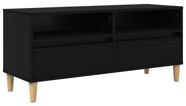 TV szekrény 100 x 34,5 x 44,5 cm Fekete tölgy Szerelt Fa