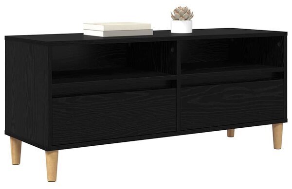 TV szekrény 100 x 34,5 x 44,5 cm Fekete tölgy Szerelt Fa