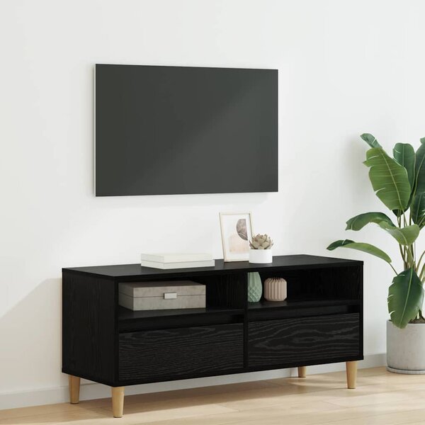 TV szekrény 100 x 34,5 x 44,5 cm Fekete tölgy Szerelt Fa