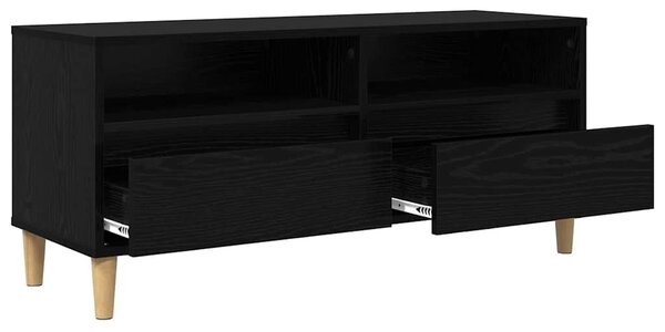 TV szekrény 100 x 34,5 x 44,5 cm Fekete tölgy Szerelt Fa