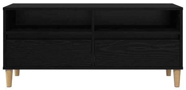 TV szekrény 100 x 34,5 x 44,5 cm Fekete tölgy Szerelt Fa