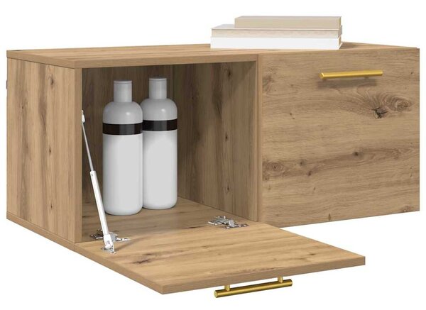 Fali Szekrény 80 x 36.5 x 35 cm Szerelt Fa kézműves tölgy