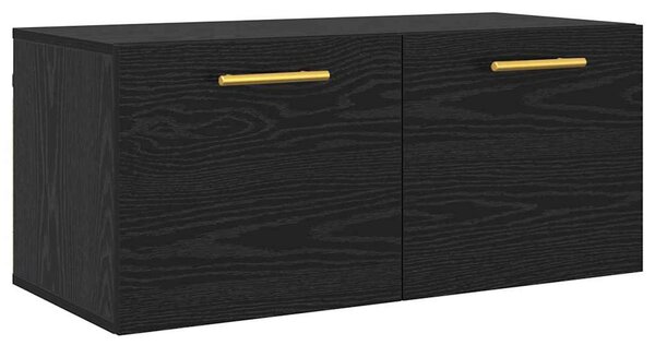 Fali Szekrény 80 x 36.5 x 35 cm Szerelt Fa Musta tammi