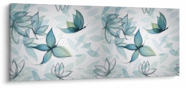 Kép - kék csokornyakkendő (120x50 cm)