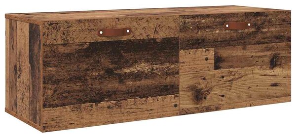 Fali szekrény 100 x 36,5 x 35 cm Szerelt Fa Öreg fa