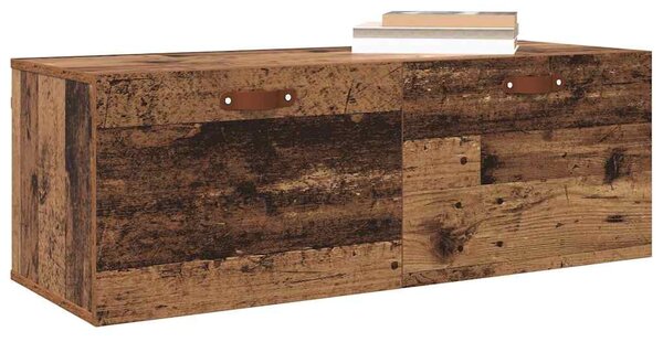 Fali szekrény 100 x 36,5 x 35 cm Szerelt Fa Öreg fa