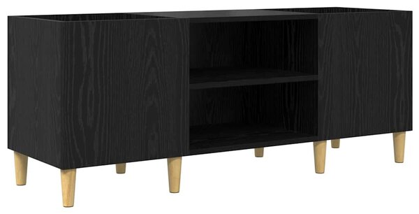 Hanglemez szekrény 121 x 38 x 48 cm Szerelt Fa Fekete tölgy
