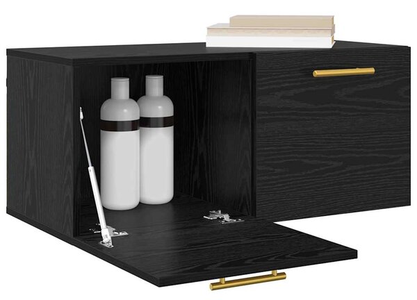 Fali Szekrény 80 x 36.5 x 35 cm Szerelt Fa Musta tammi