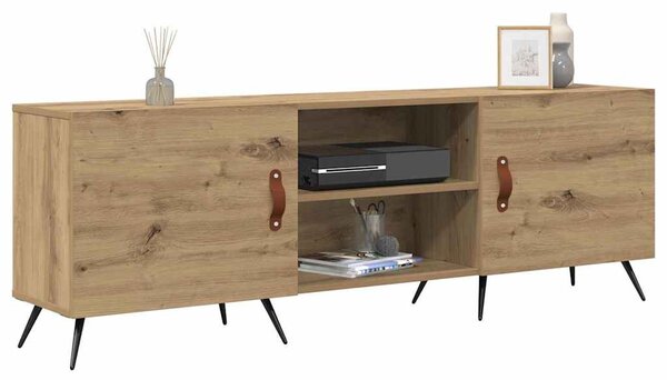 TV szekrény kézműves tölgy 150 x 30 x 50 cm Faanyag