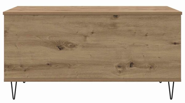 Dohányzóasztal kézműves tölgy 90 x 44.5 x 45 cm Faanyag