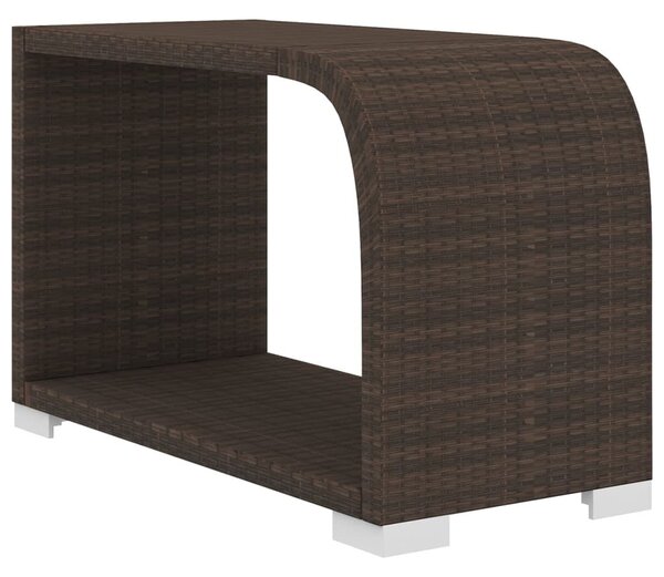 VidaXL 8 részes barna polyrattan kerti bútorszett párnákkal